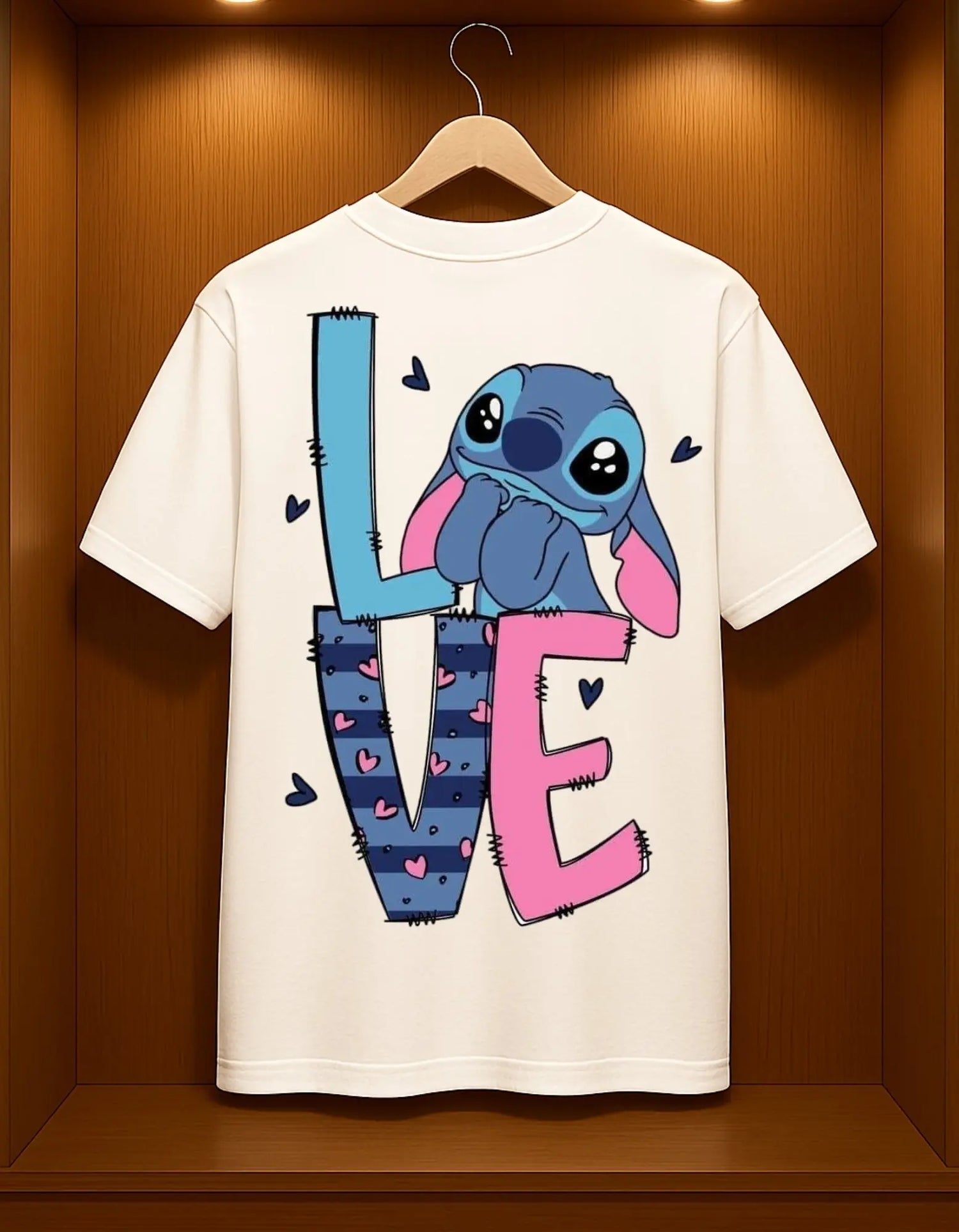 Stuck-on-You-Stitch-Angel-Terry-Cotton-280GSM-Oversized-Unisex-T-Shirt AFDruk