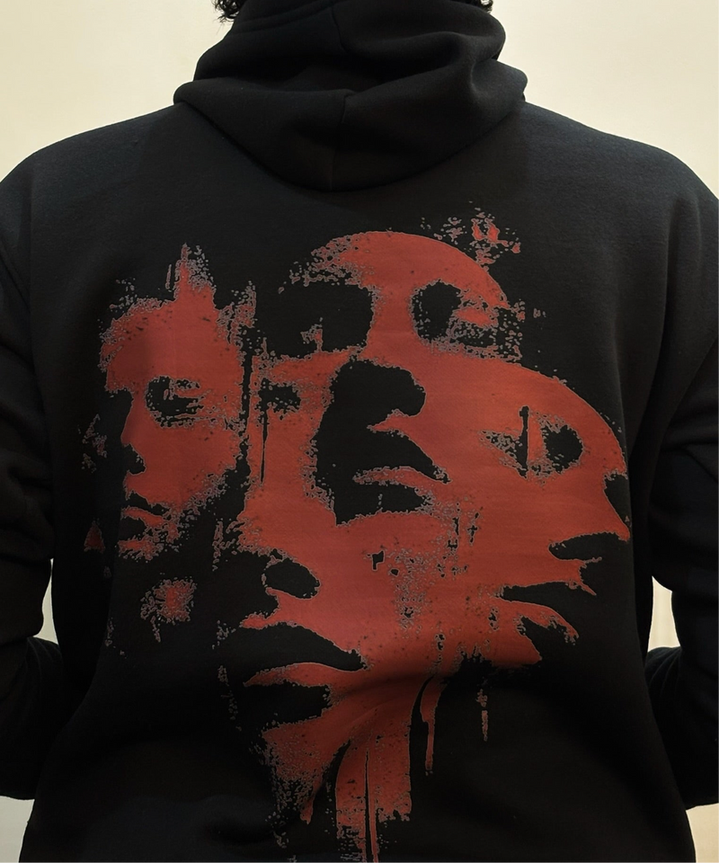 Faces of the Inferno Hoodie - Aesthetic Streetwear