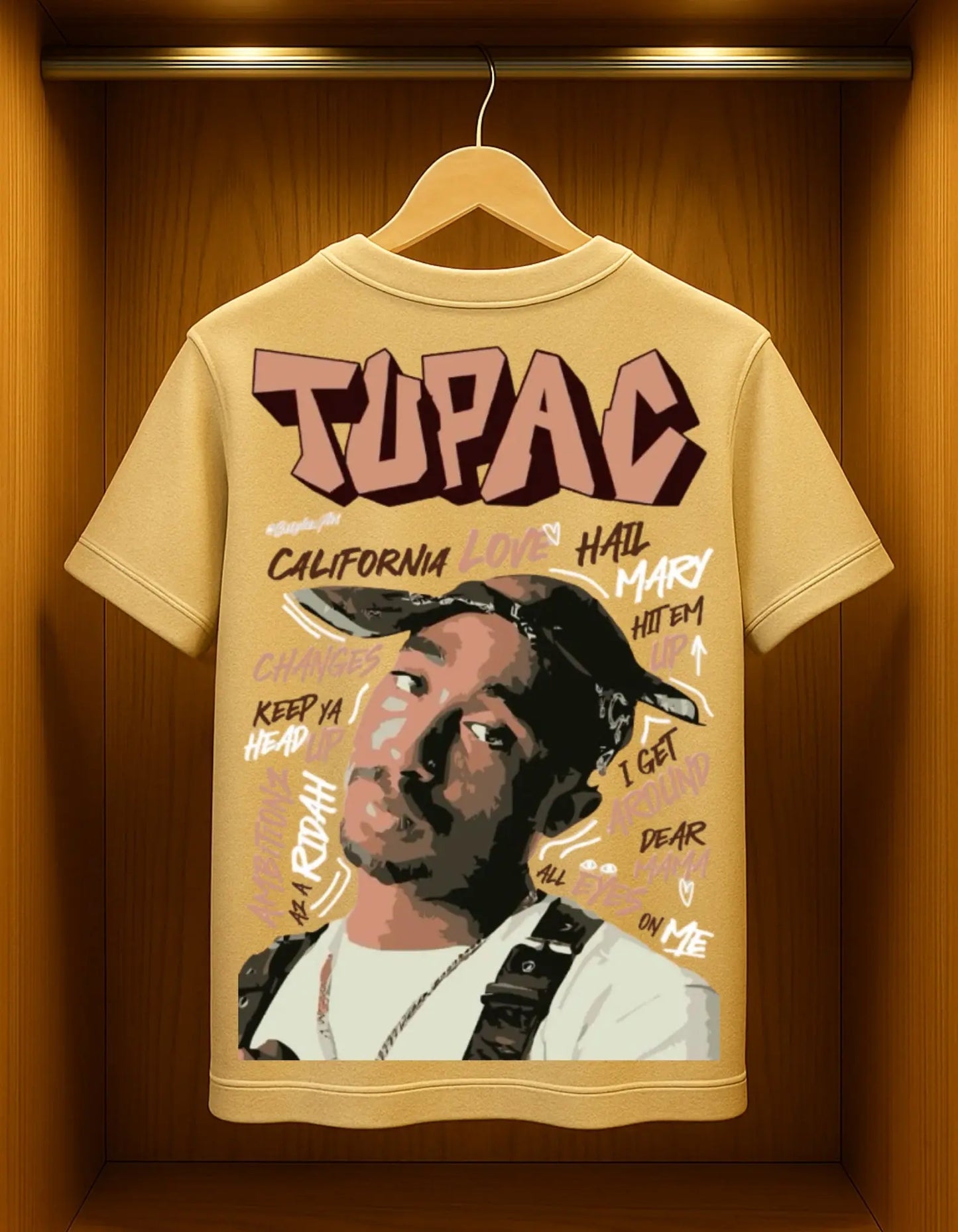 Legends Never Die - Tupac Tribute Oversized Unisex T-Shirt AFDruk