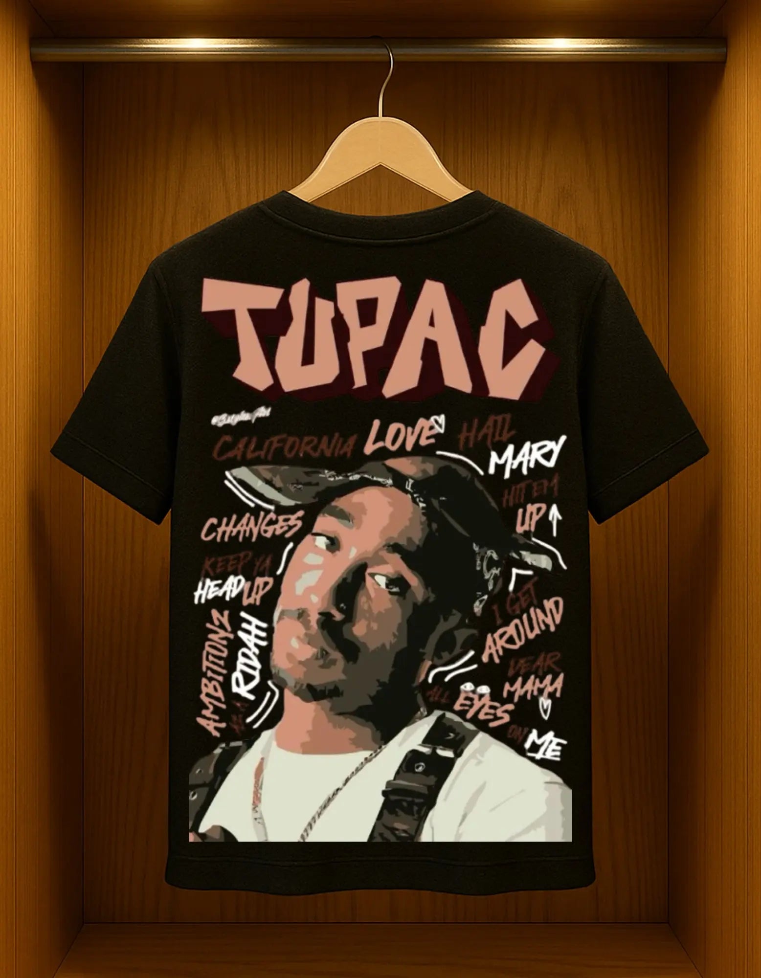 Legends Never Die - Tupac Tribute Oversized Unisex T-Shirt AFDruk
