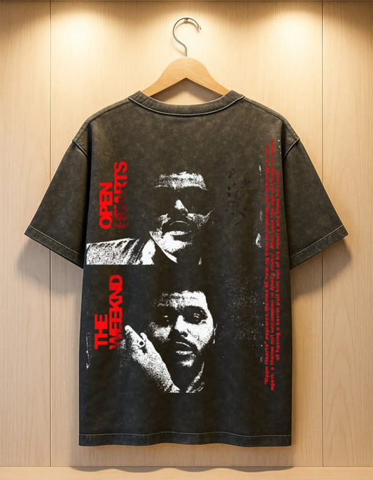 The Weeknd's Wild Fit Acid Wash Oversized Unisex T-Shirt AFDruk