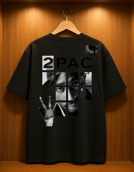 2PAC Mosaic Legacy – The Icon in Every Frame Oversized Unisex T-Shirt AFDruk
