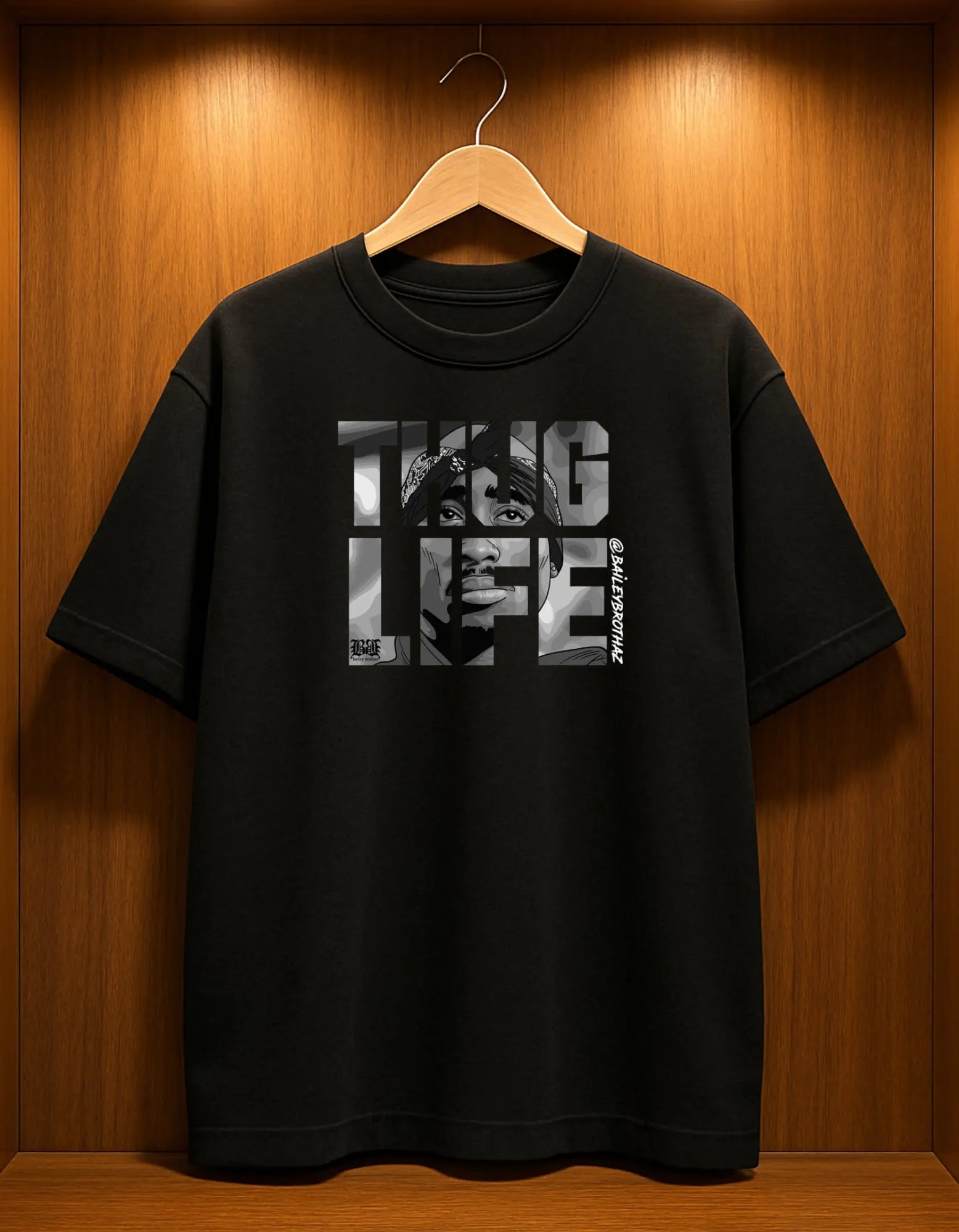 Legends Never Die - Tupac Tribute Oversized Unisex T-Shirt AFDruk
