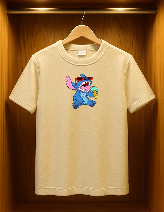 Frozen Trouble – Stitch Edition Terry Cotton 280GSM Oversized Unisex T-Shirt AFDruk