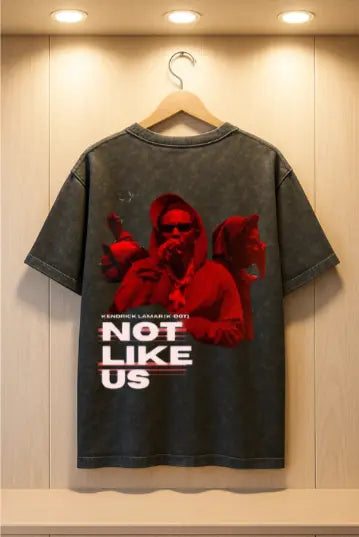 NOT LIKE US – Kendrick Lamar Edition Acid Wash Oversized Unsiex T-Shirt AFDruk